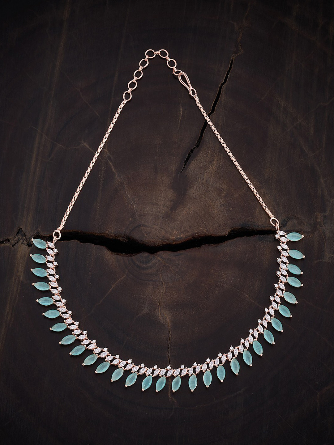 

Kushal's Fashion Jewellery Rose Gold-Plated Cubic Zirconia Necklace