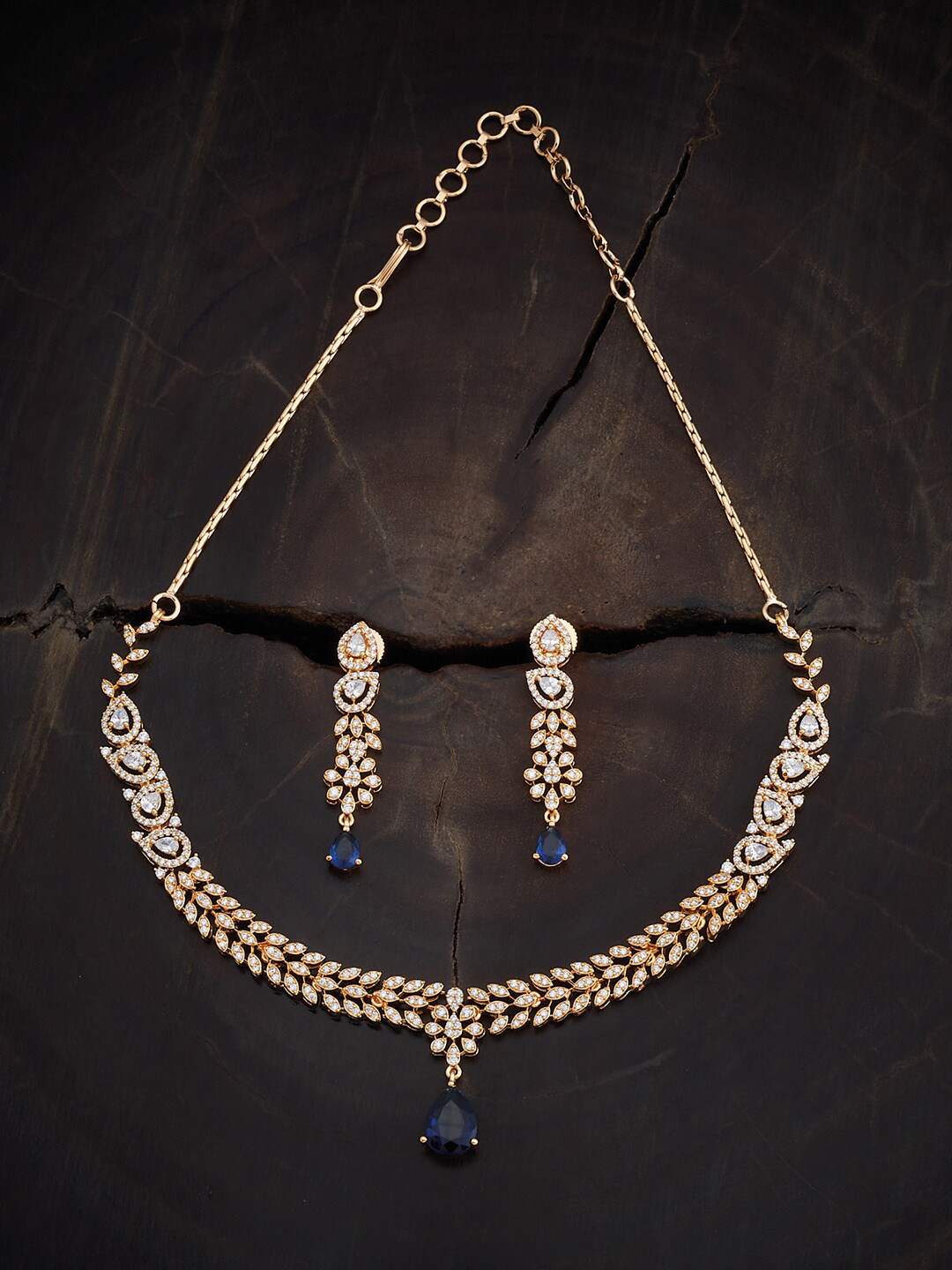 

Kushal's Fashion Jewellery Gold-Plated Zircon-studded Jewellery Set