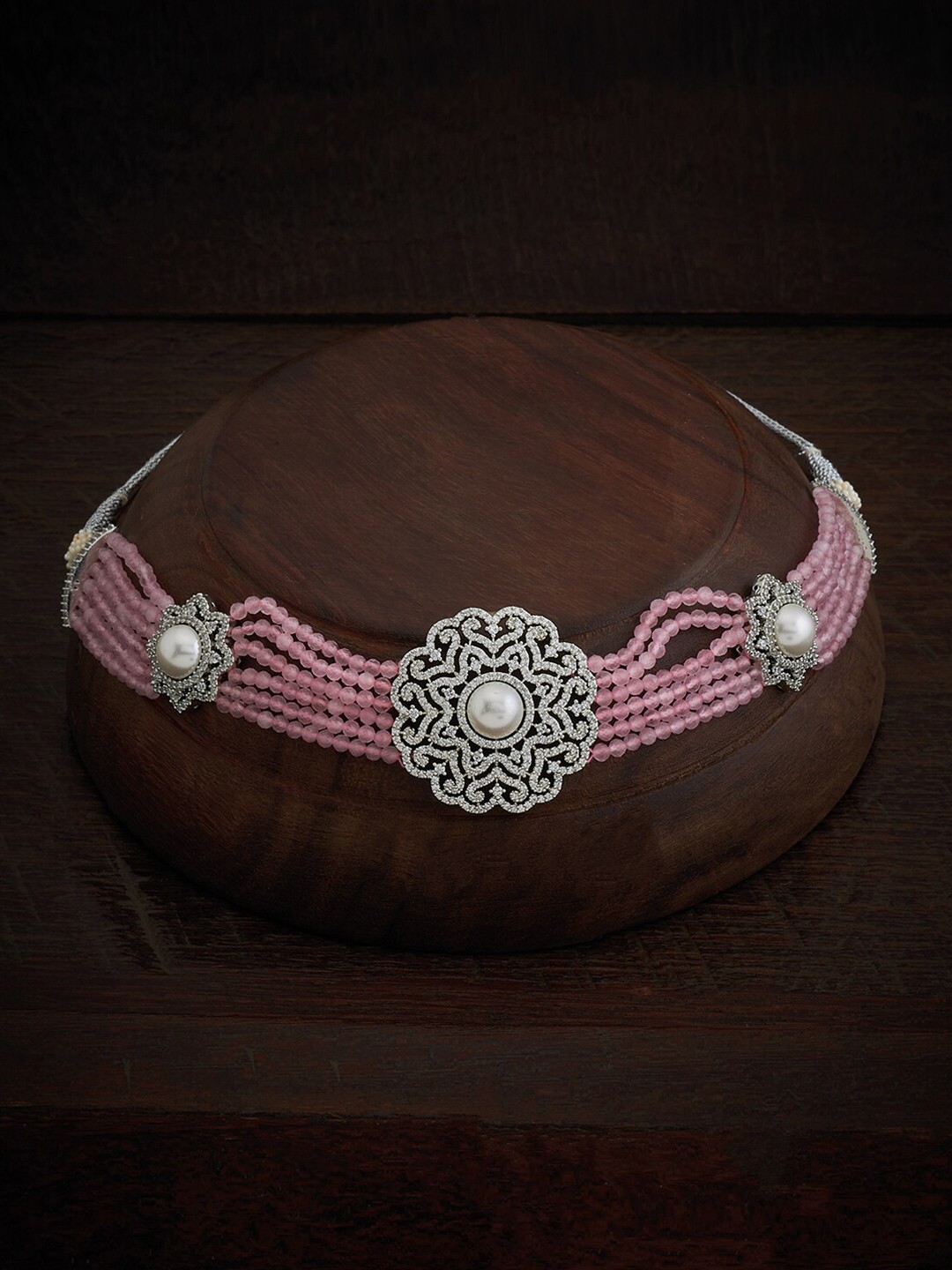 

Kushal's Fashion Jewellery Copper Rhodium-Plated Necklace, Silver