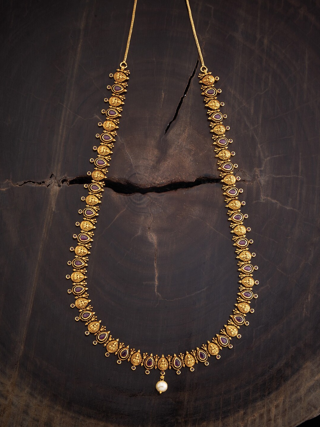 

Kushal's Fashion Jewellery Copper Gold-Plated Antique Necklace