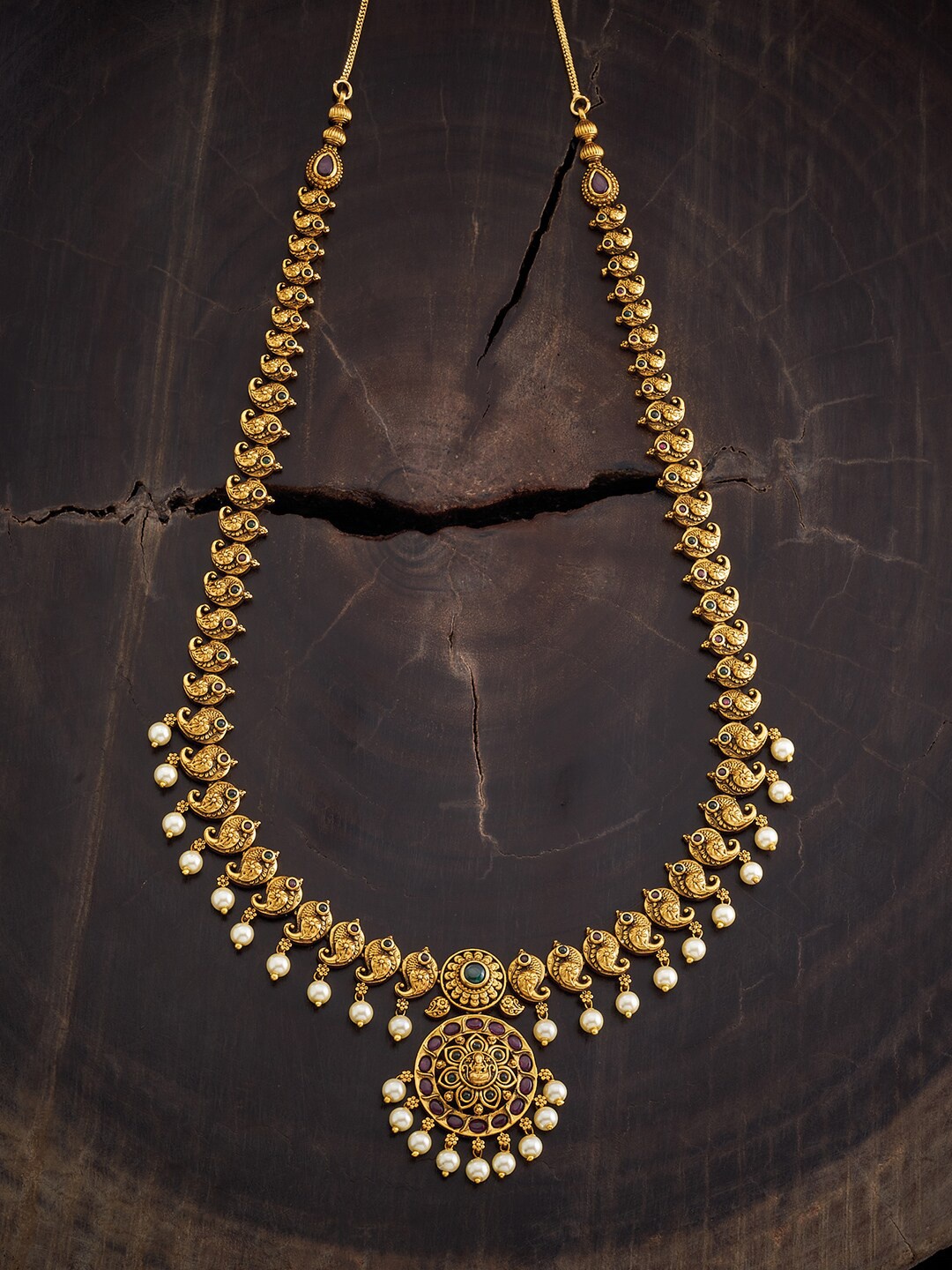 

Kushal's Fashion Jewellery Gold-Plated Antique Necklace