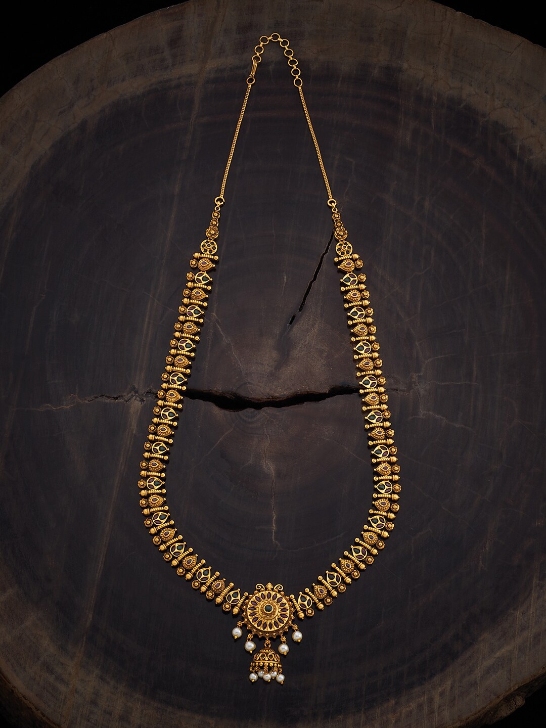 

Kushal's Fashion Jewellery Gold-Plated Artificial Beads Beaded Antique Necklace