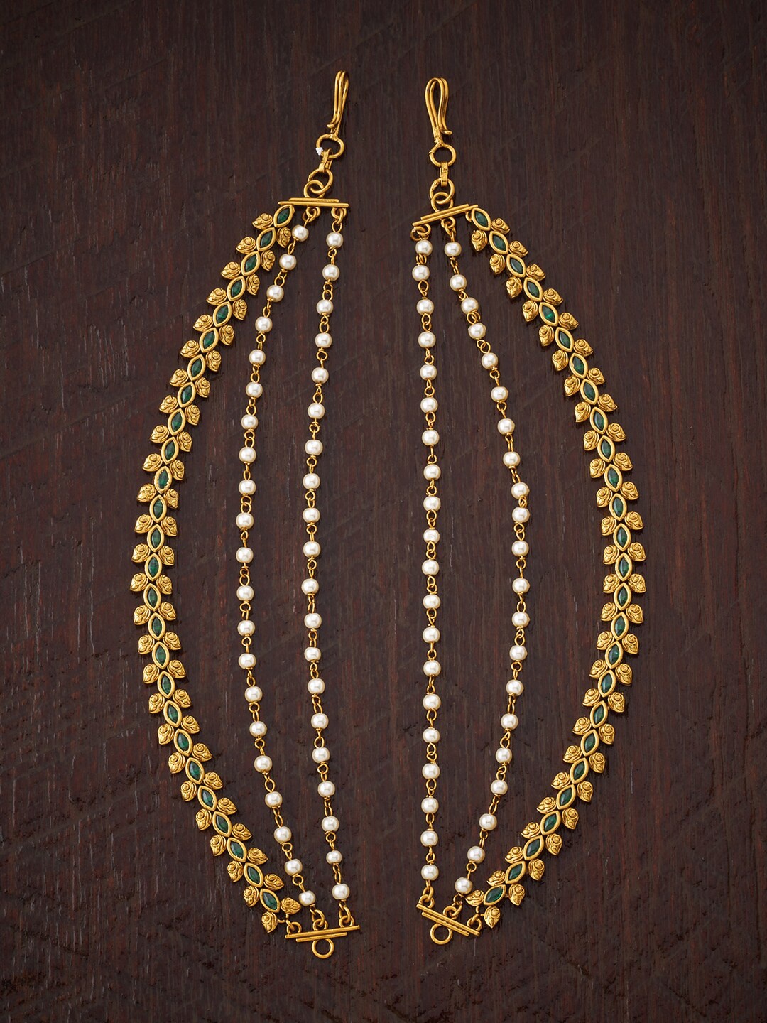

Kushal's Fashion Jewellery Gold-Plated Ethnic Antique Matil