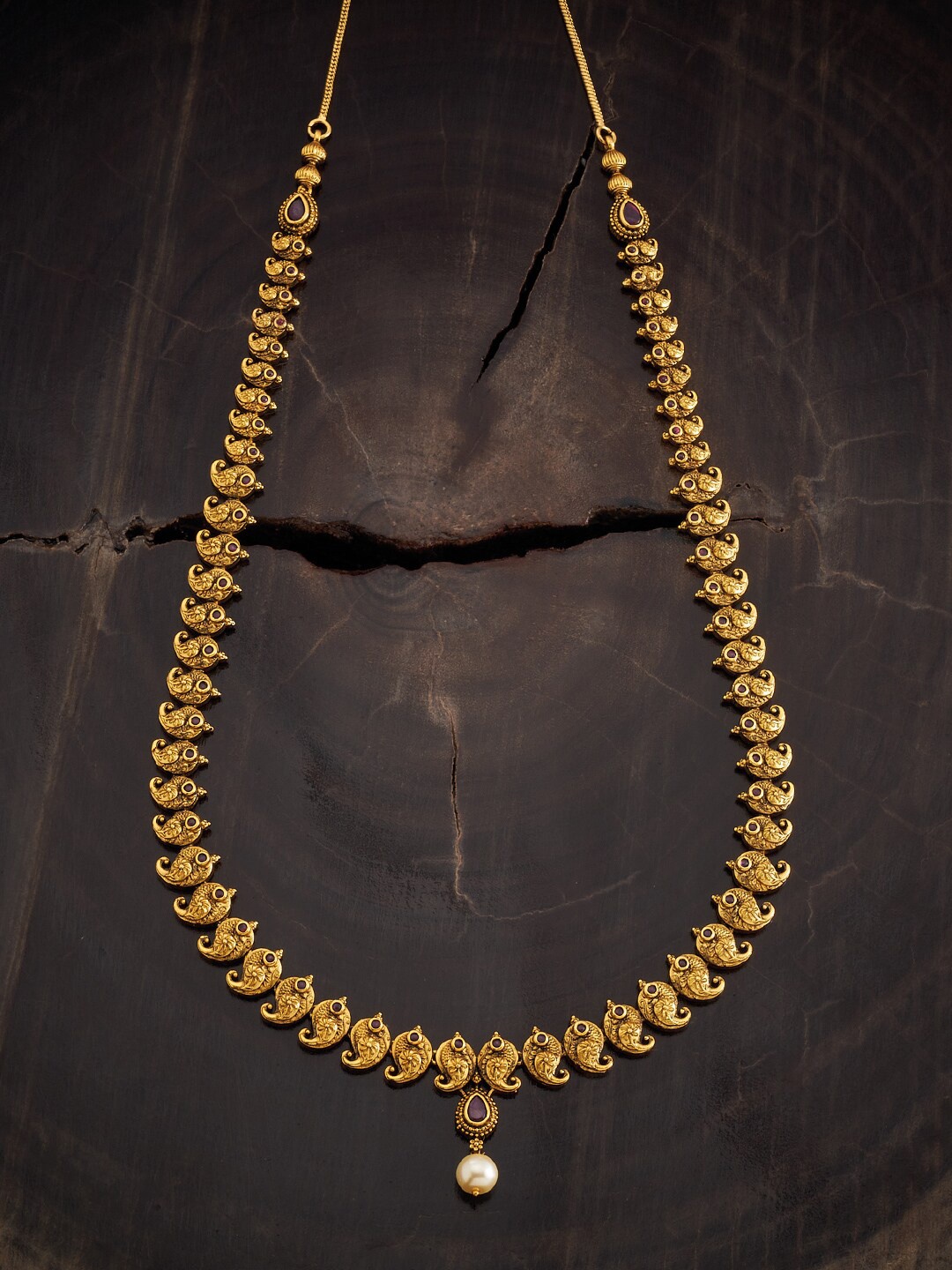 

Kushal's Fashion Jewellery Gold-Plated Antique Necklace