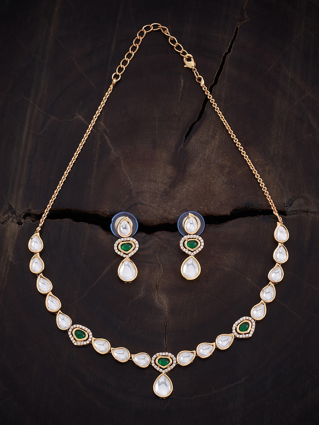 

Kushal's Fashion Jewellery Kundan-Studded Jewellery Set, Gold