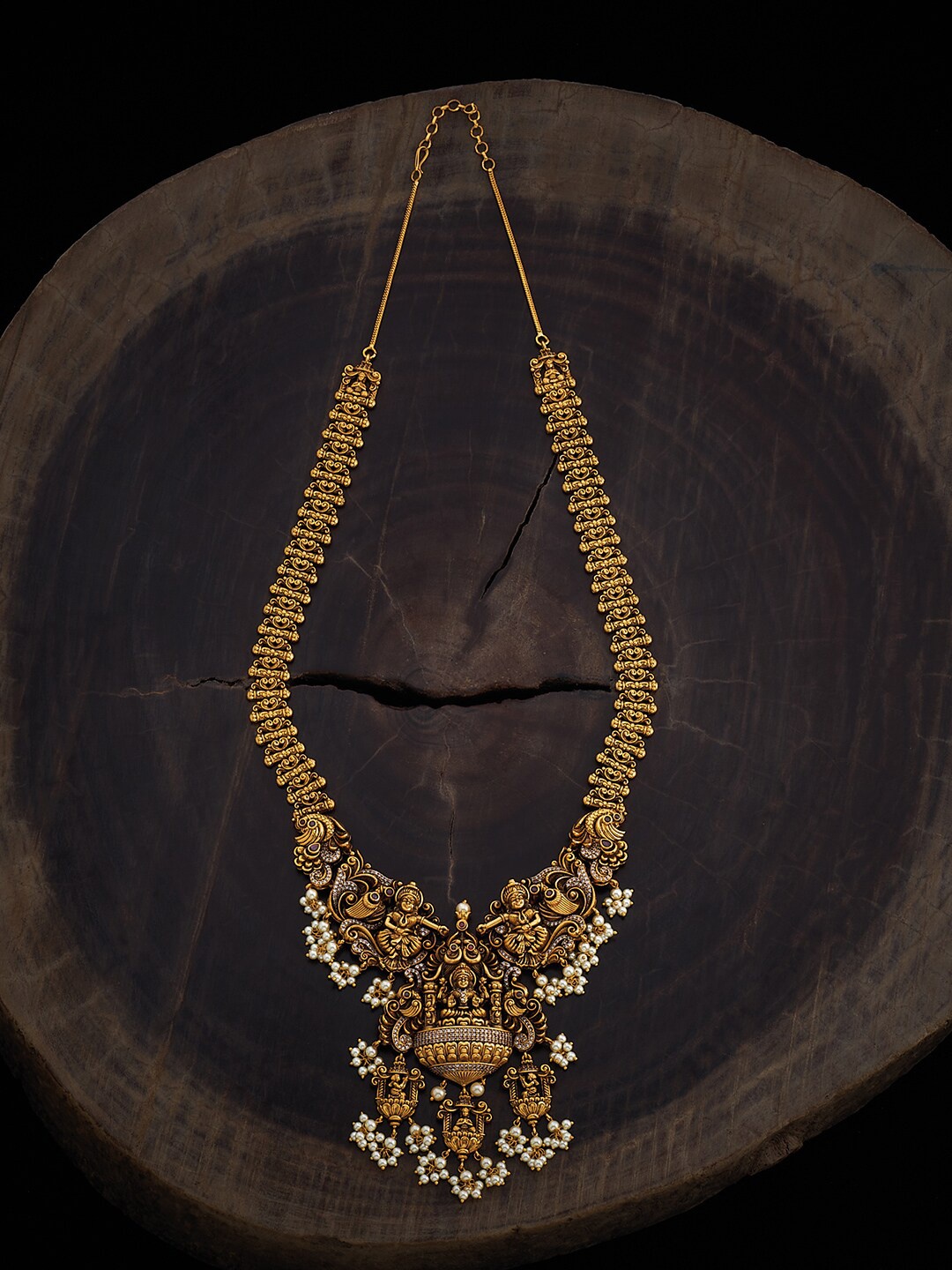 

Kushal's Fashion Jewellery Gold-Plated Antique Necklace