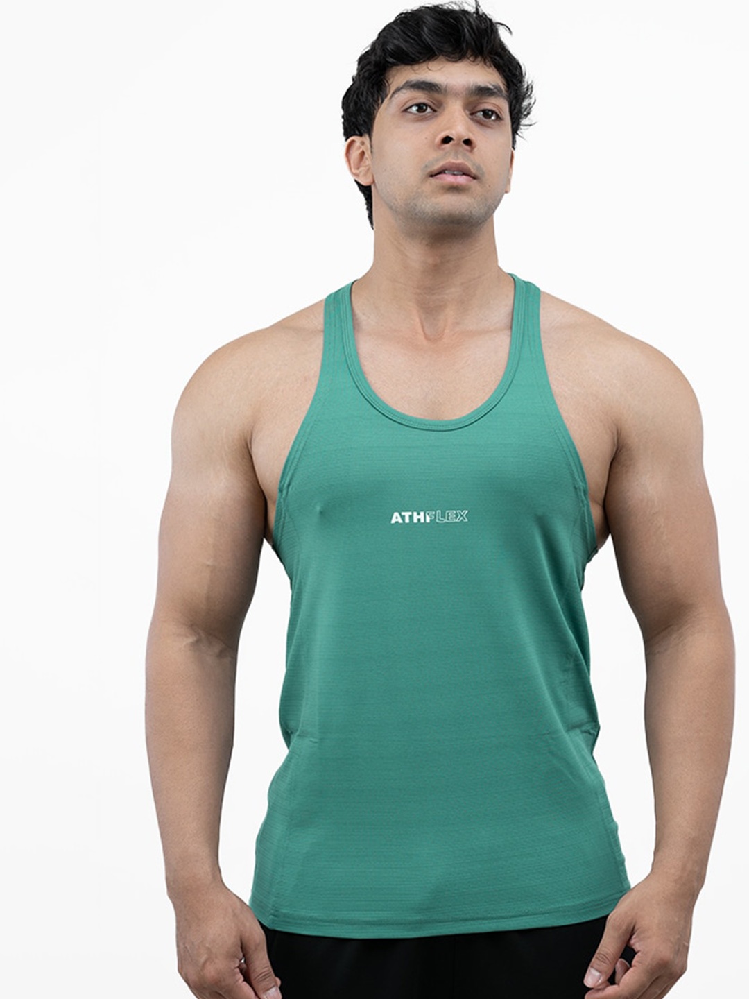 

Athflex Sleeveless Innerwear Gym Vests, Green