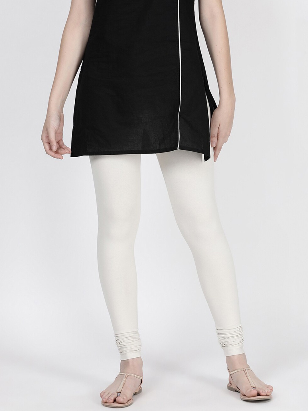 

TWIN BIRDS Churidar-Length Leggings, Off white