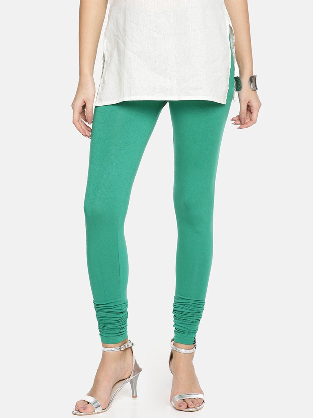 

TWIN BIRDS Churidar Length Leggings, Green