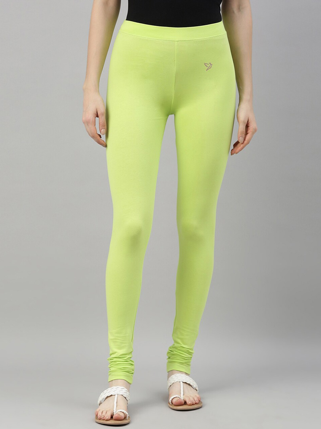 

TWIN BIRDS Churidar Length Leggings, Lime green