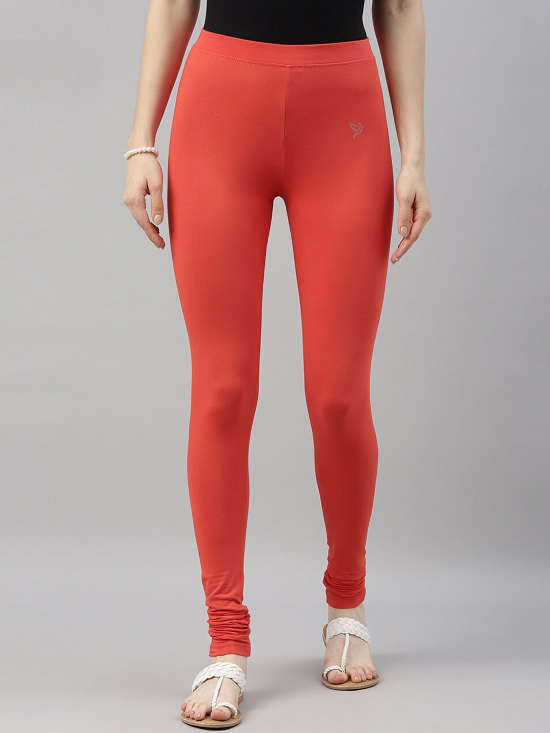 

TWIN BIRDS Churidar Length Leggings, Coral