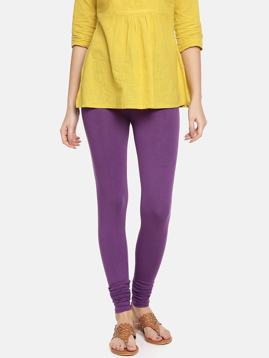 

TWIN BIRDS Churidar-Length Leggings, Purple
