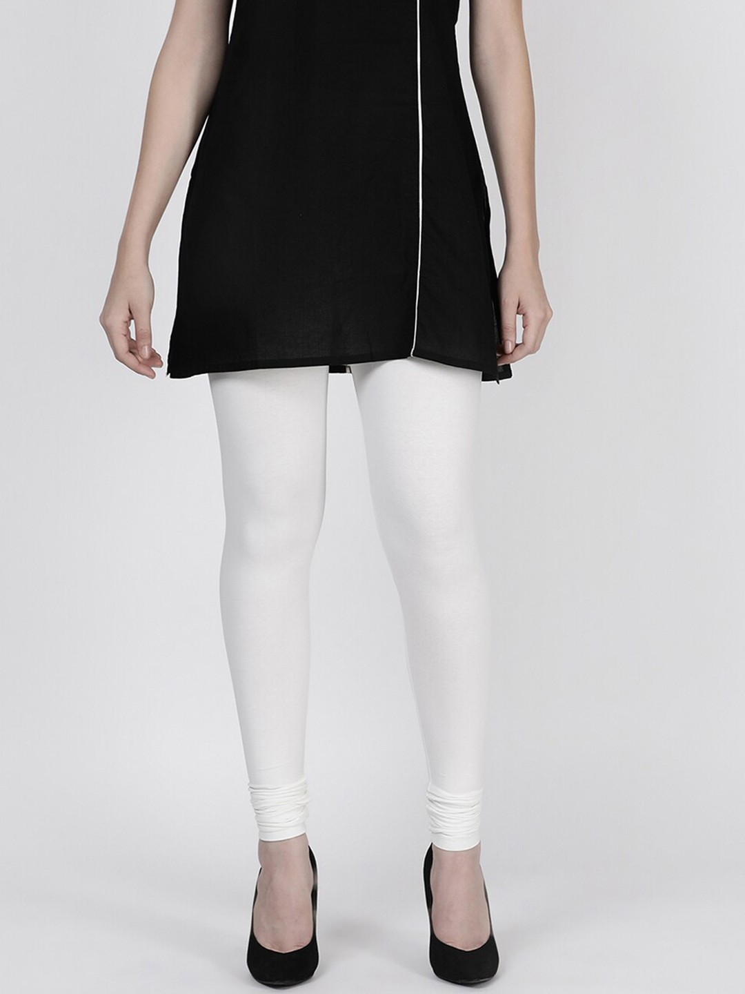 

TWIN BIRDS Churidar-Length Leggings, Cream
