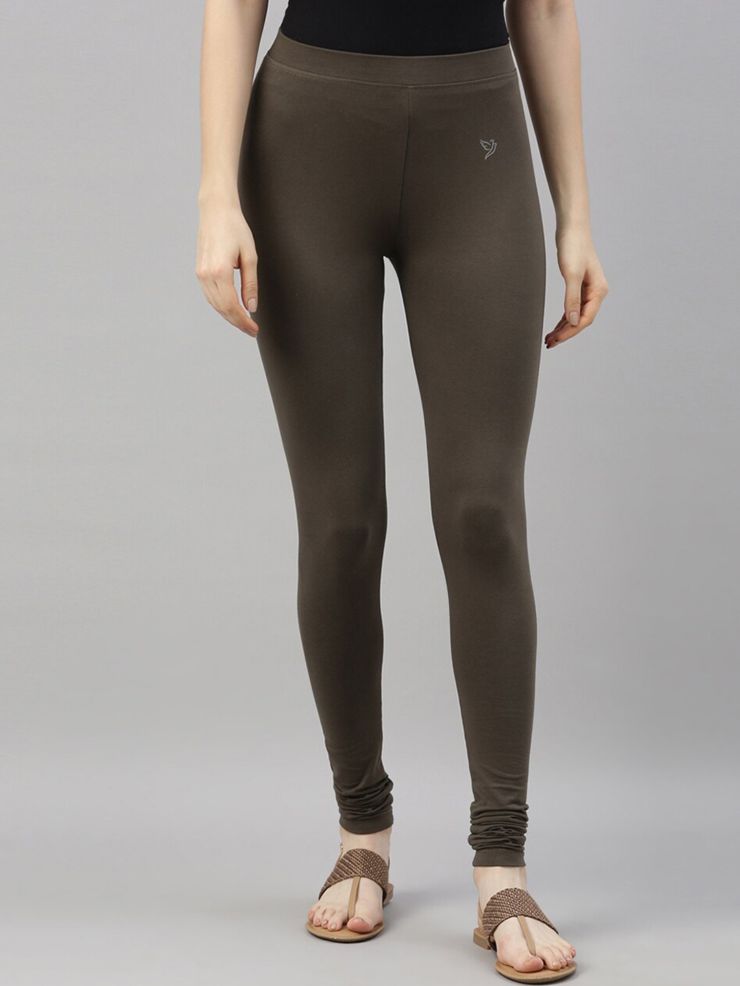 

TWIN BIRDS Churidar-Length Leggings, Brown