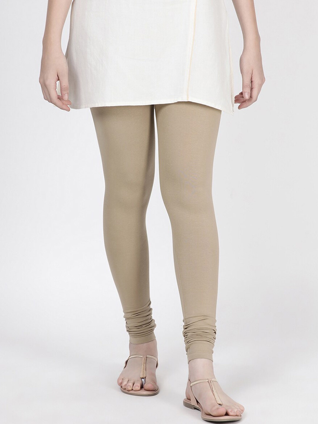 

TWIN BIRDS Churidar-Length Leggings, Beige