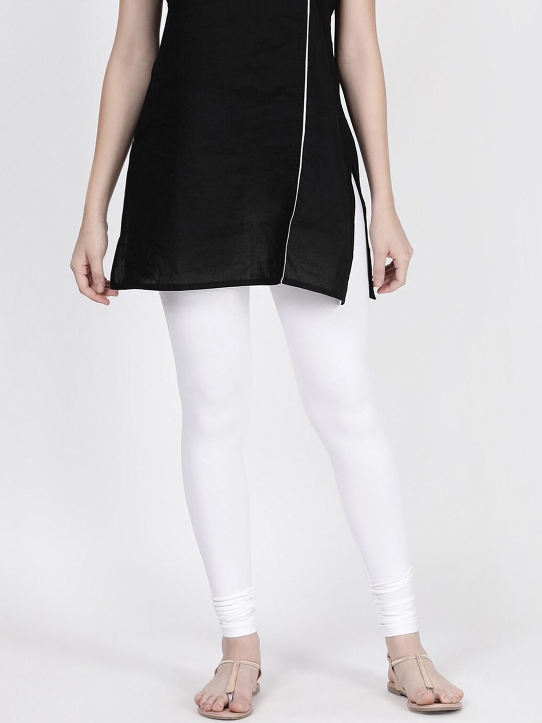 

TWIN BIRDS Churidar-Length Leggings, White
