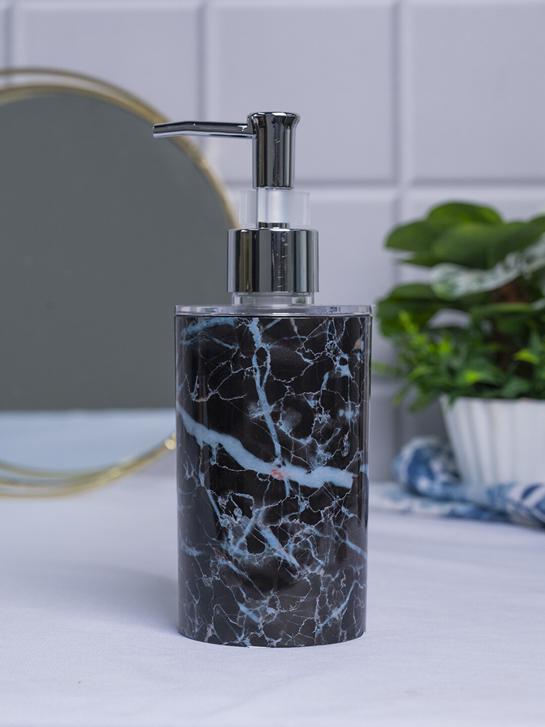 

MARKET99 Black Printed Reusable Soap Dispenser-350 ml