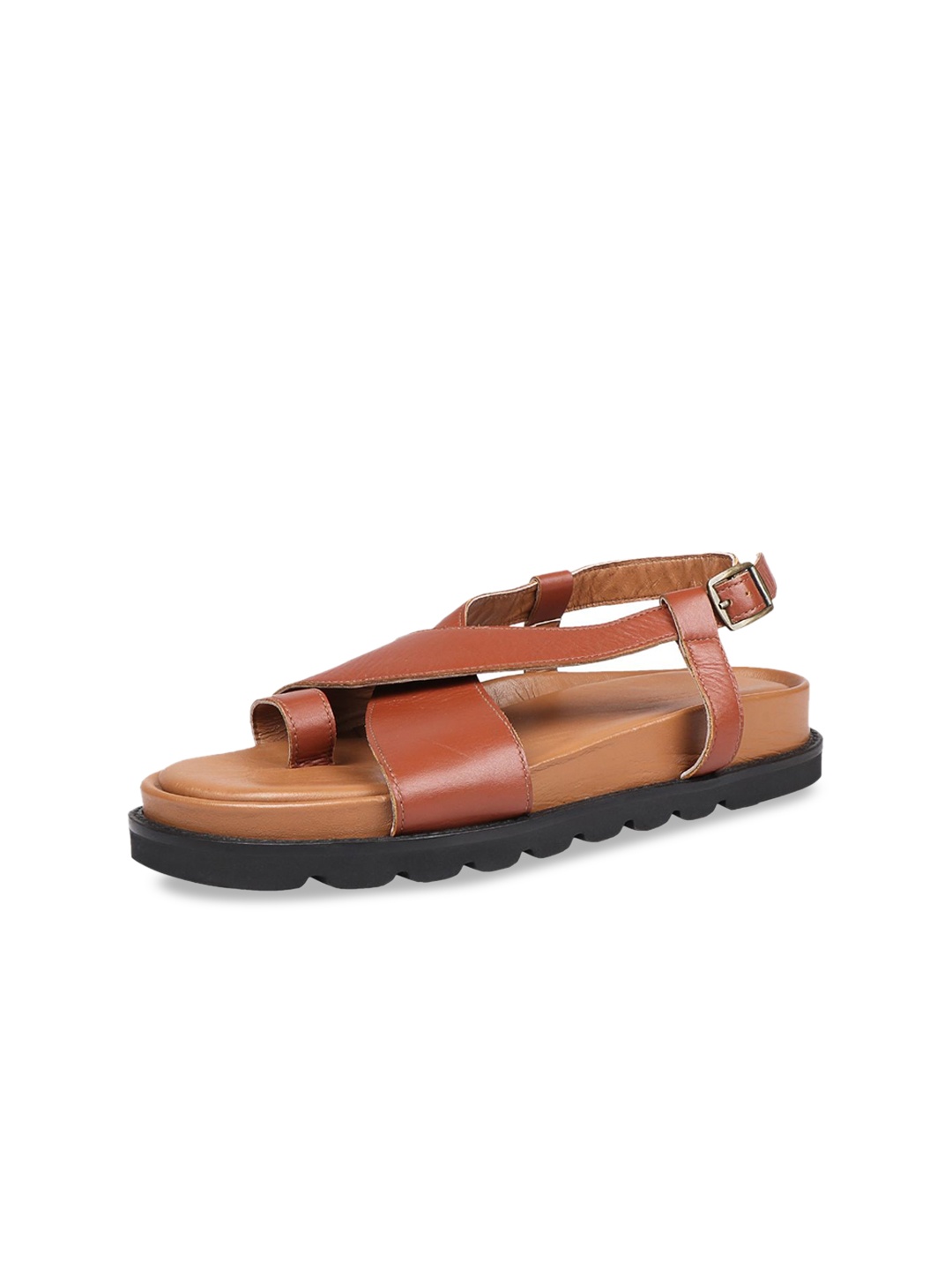 

Hidesign Sparta Leather One Toe Flats, Tan