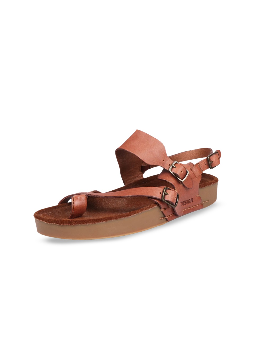 

Hidesign Port Blair Leather One Toe Flats, Tan