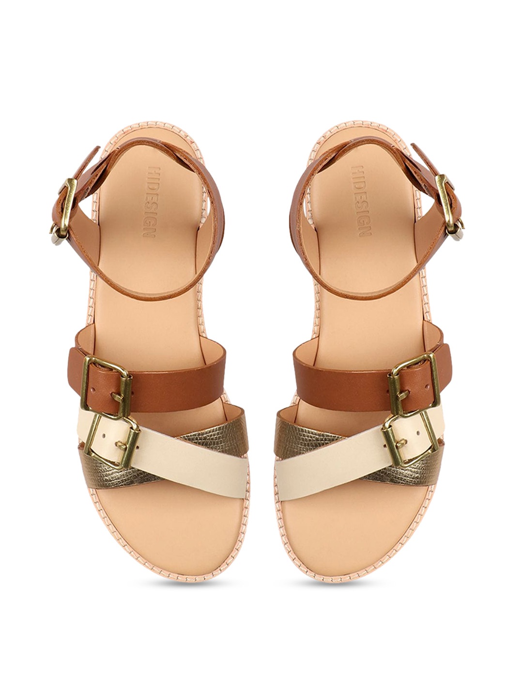 

Hidesign Suzie Leather Open Toe Gladiators, Tan