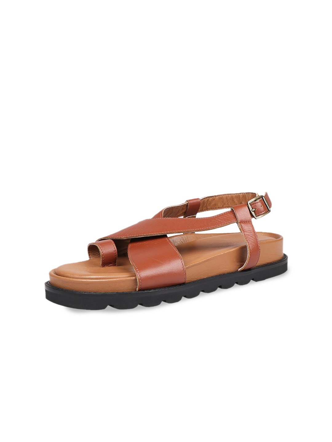 

Hidesign Sparta Leather One Toe Flats, Tan