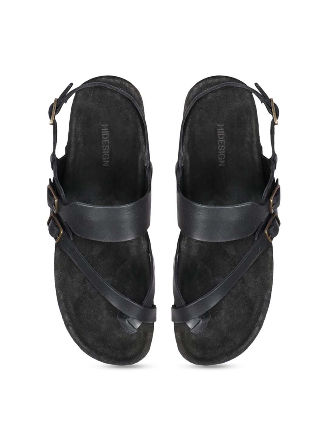 

Hidesign Port Blair Leather One Toe Flats, Black