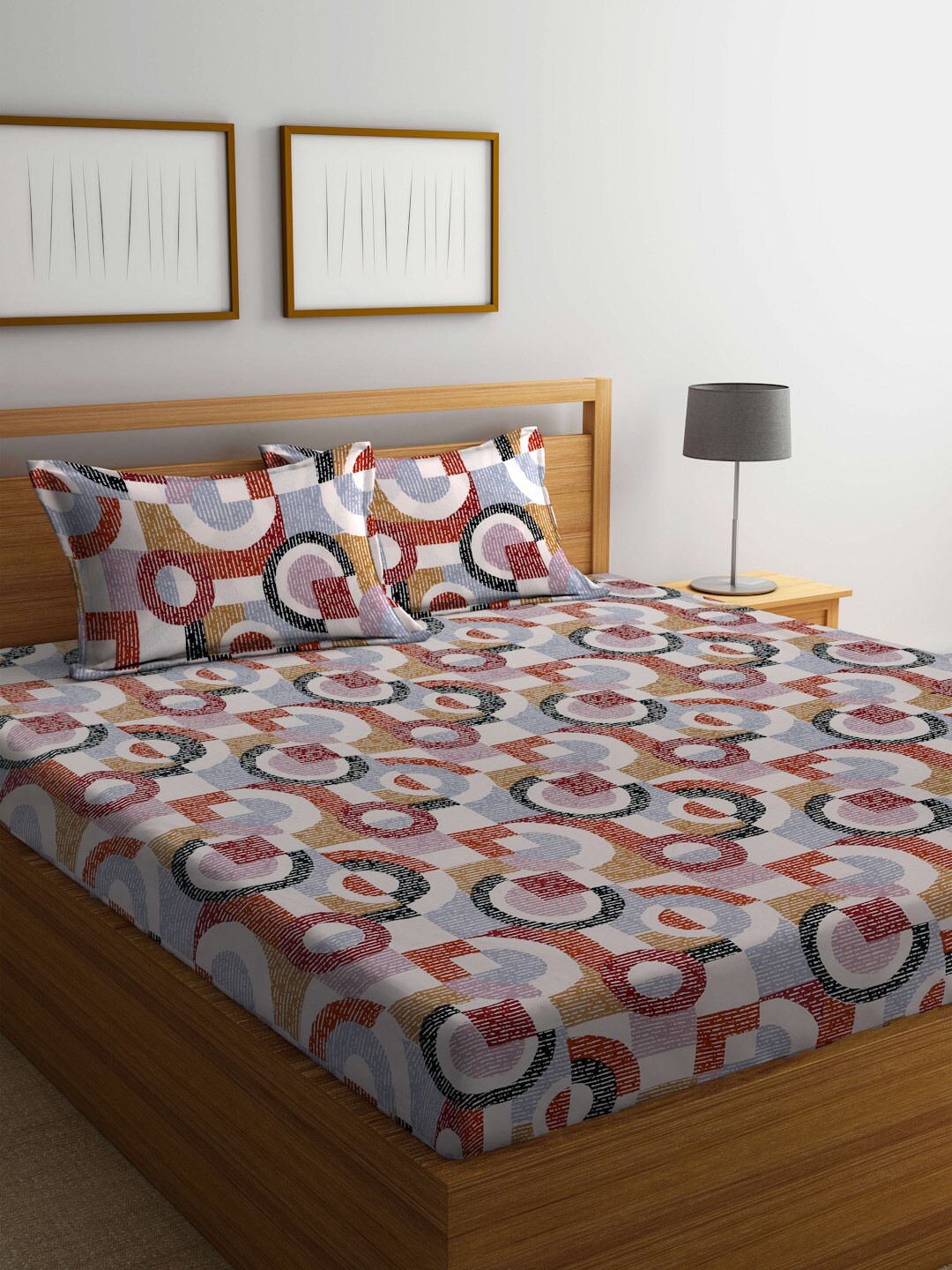 

BOMBAY DYEING SilverBell 120TC One Double Bed Sheet With Two Pillow Cover, Brown