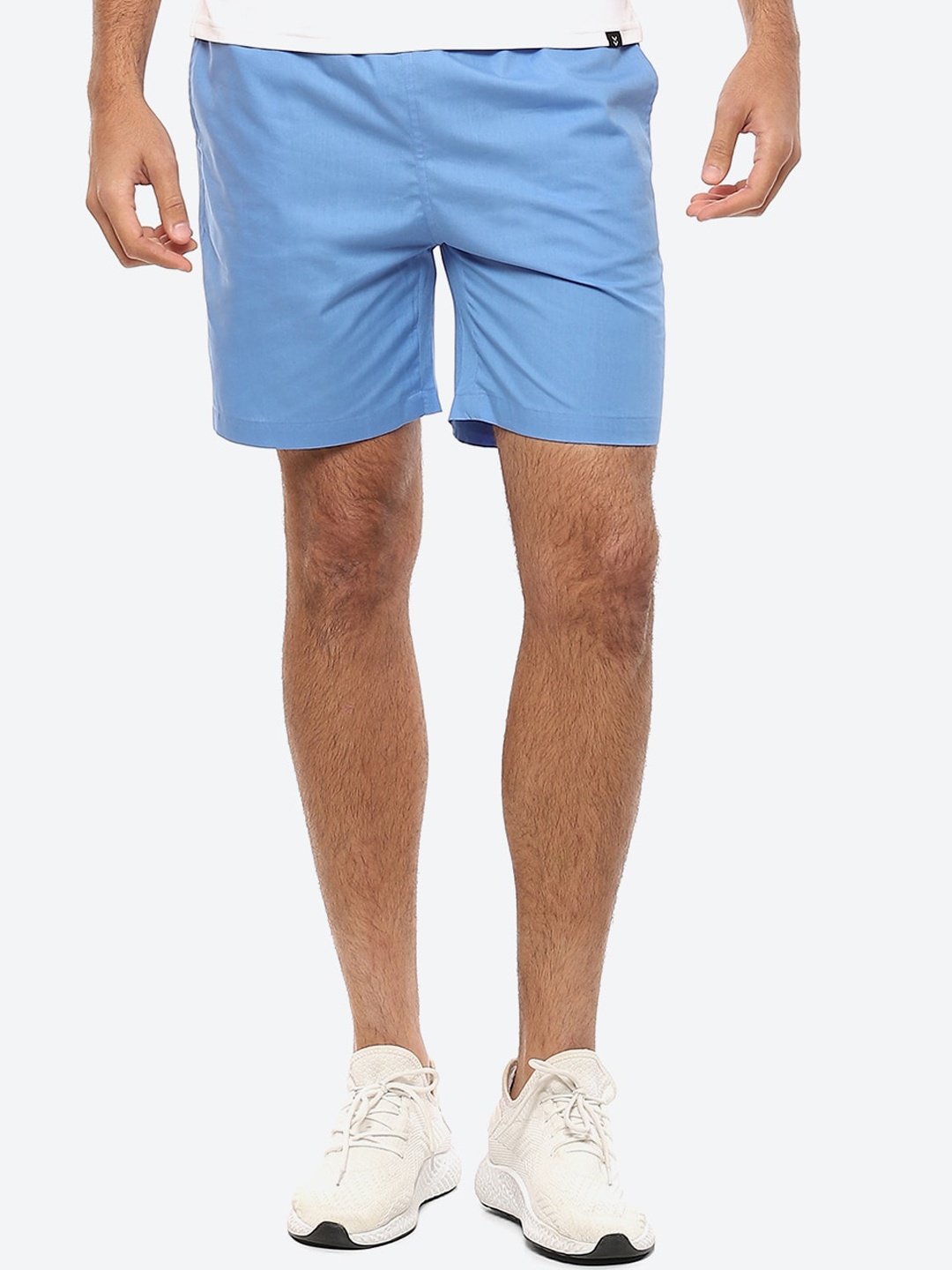 

2Bme Men Mid-Rise Cotton Shorts, Blue