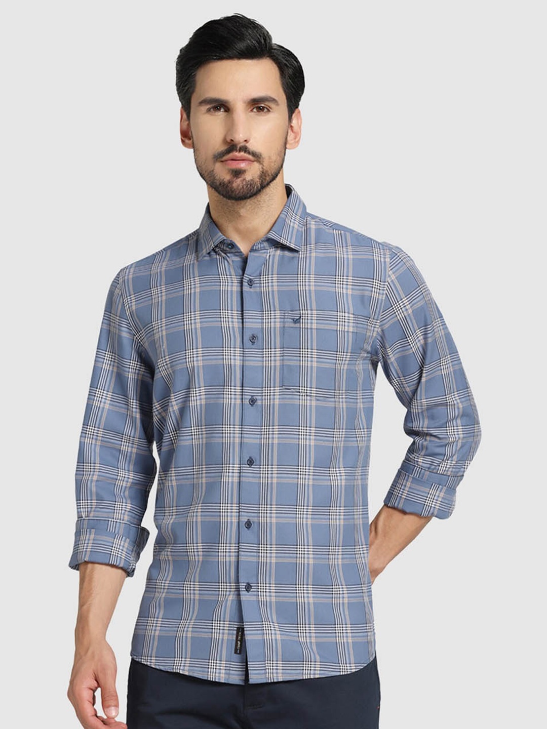 

Blackberrys Comfort Fit Checked Casual Shirt, Blue