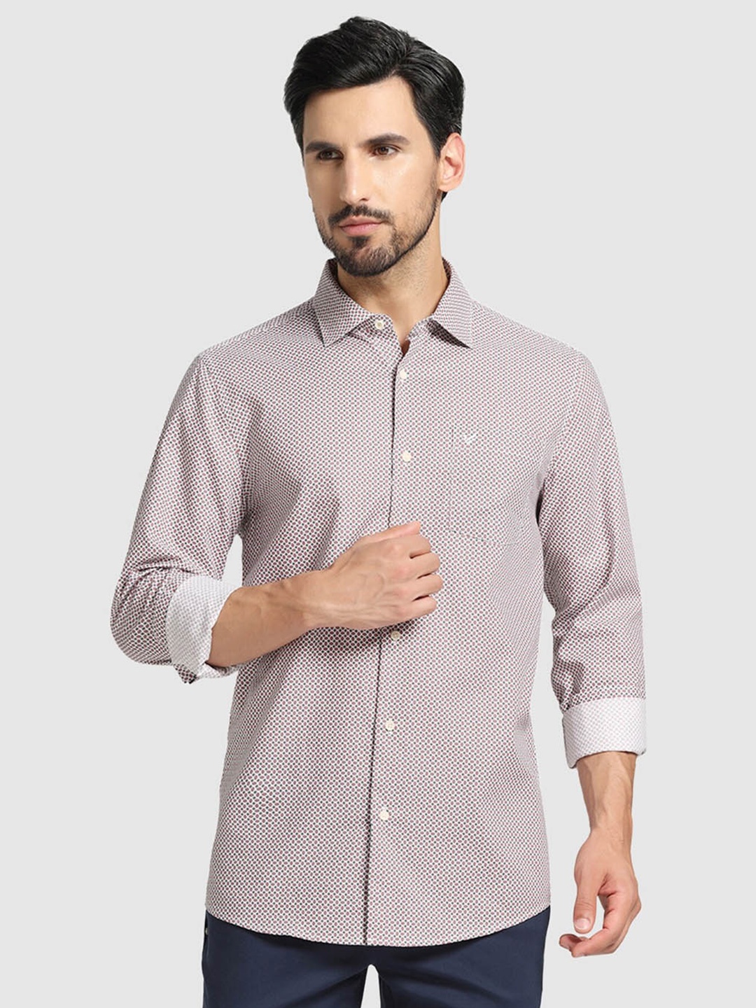 

Blackberrys Printed Straight Slim Fit Casual Shirt, Red