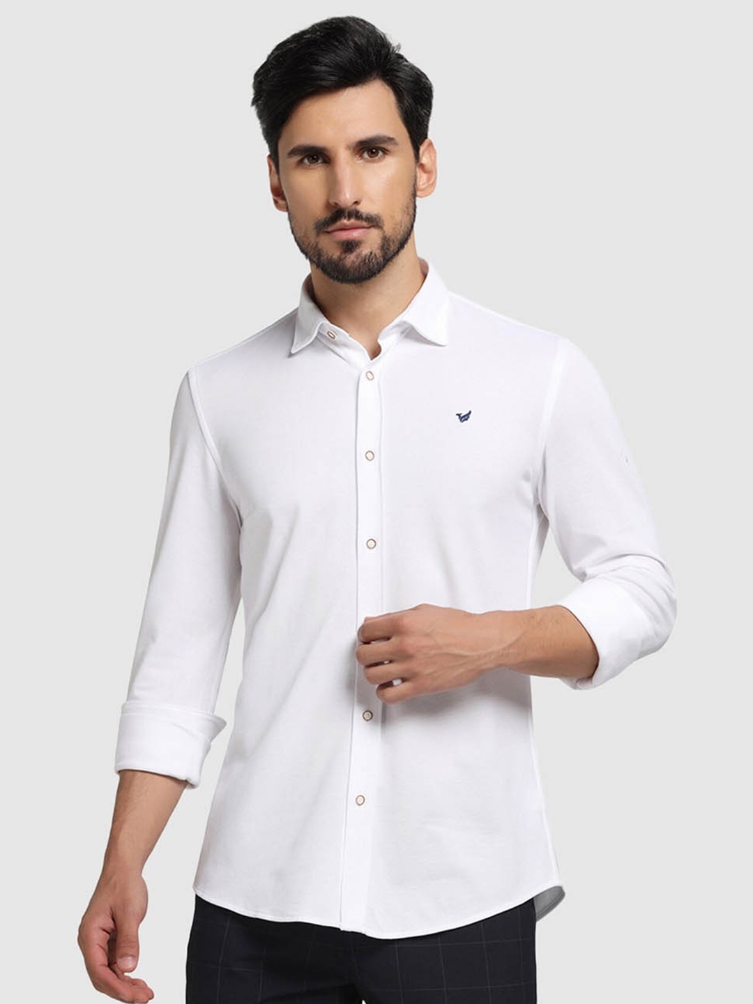 

Blackberrys Straight Slim Fit Pure Cotton Casual Shirt, White