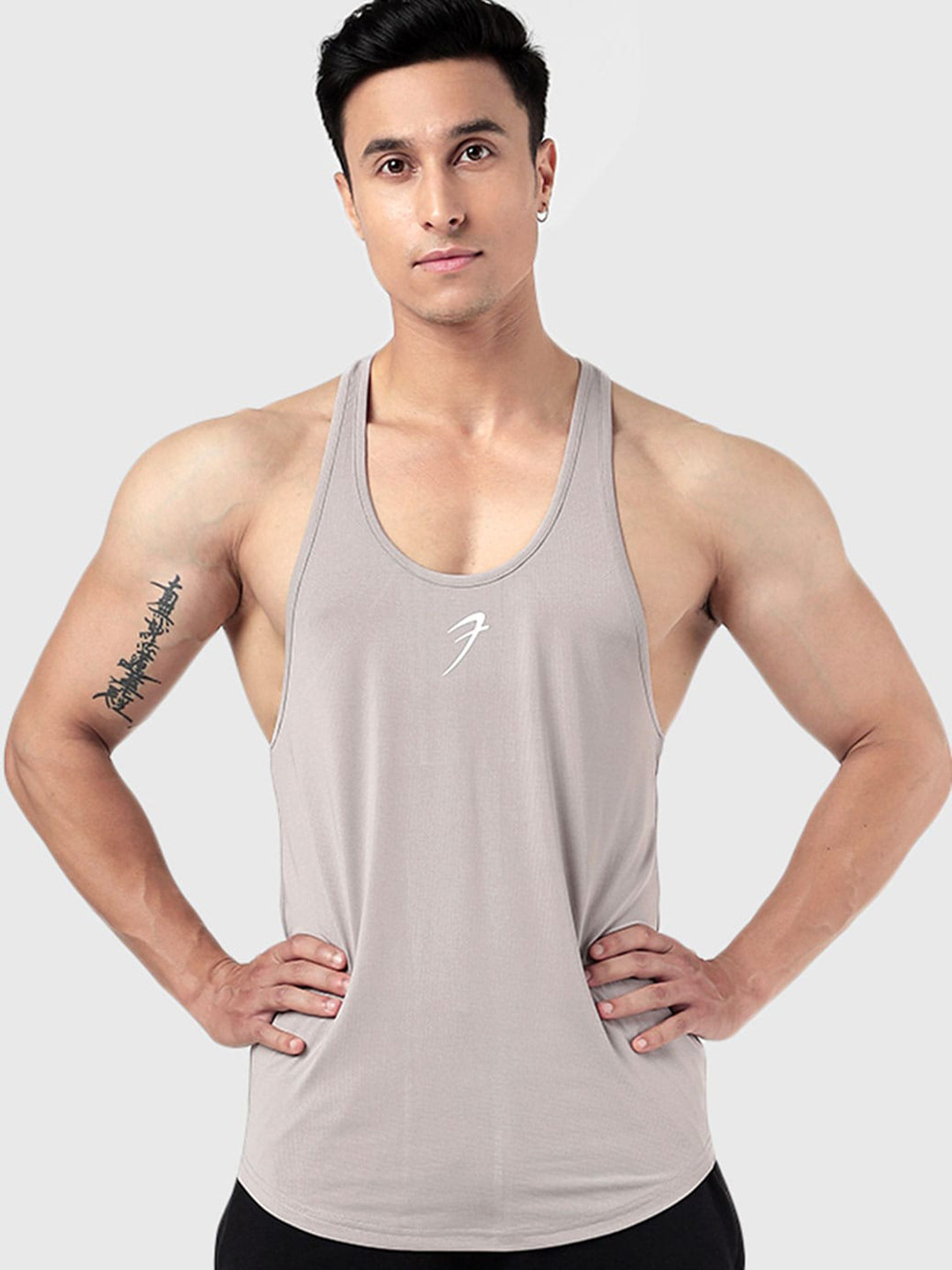 

FUAARK Sleeveless Innerwear Vests FSrgV-LG-S, Grey