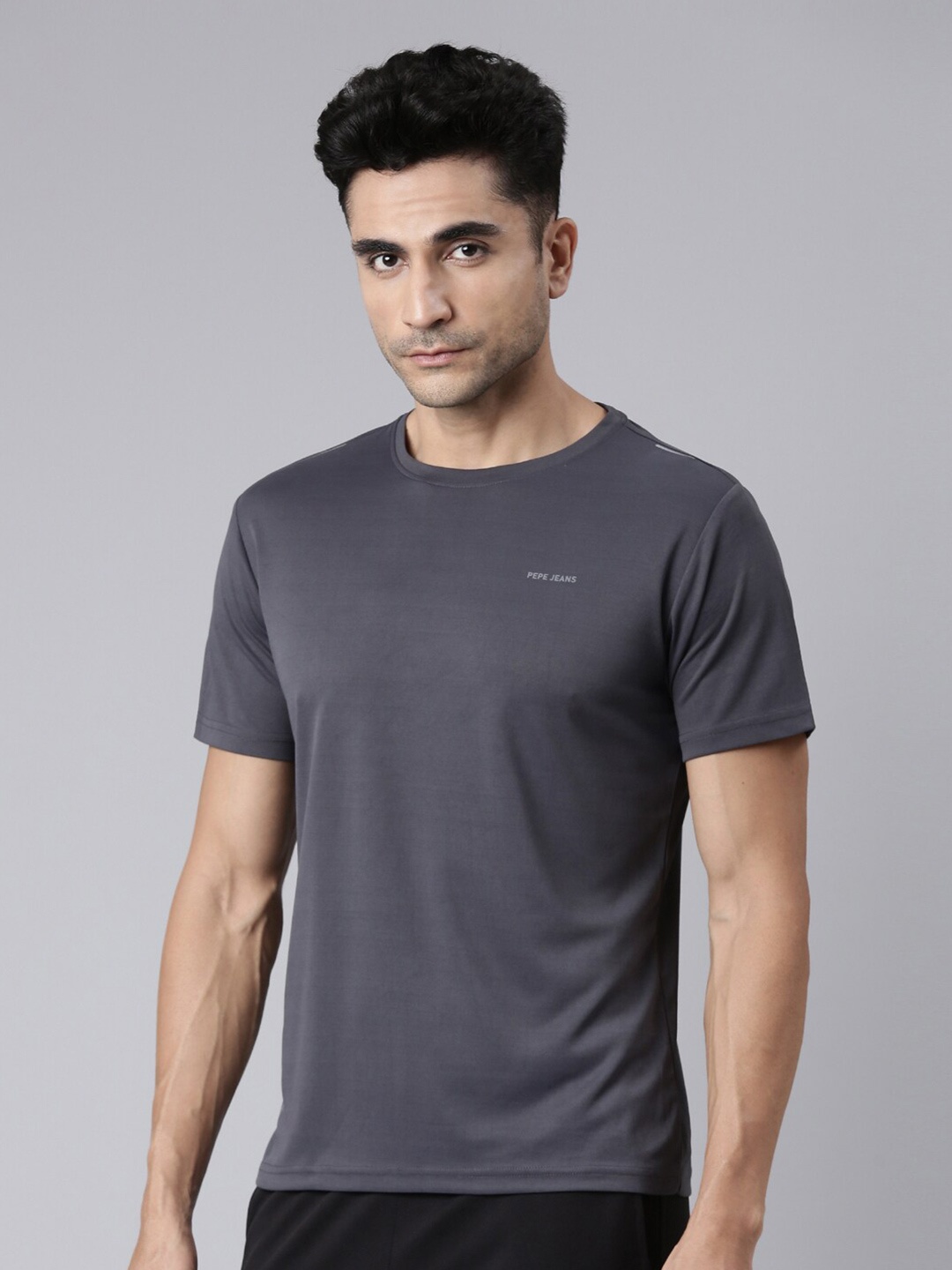 

Pepe Jeans Round Neck Short Sleeves T-shirt, Charcoal