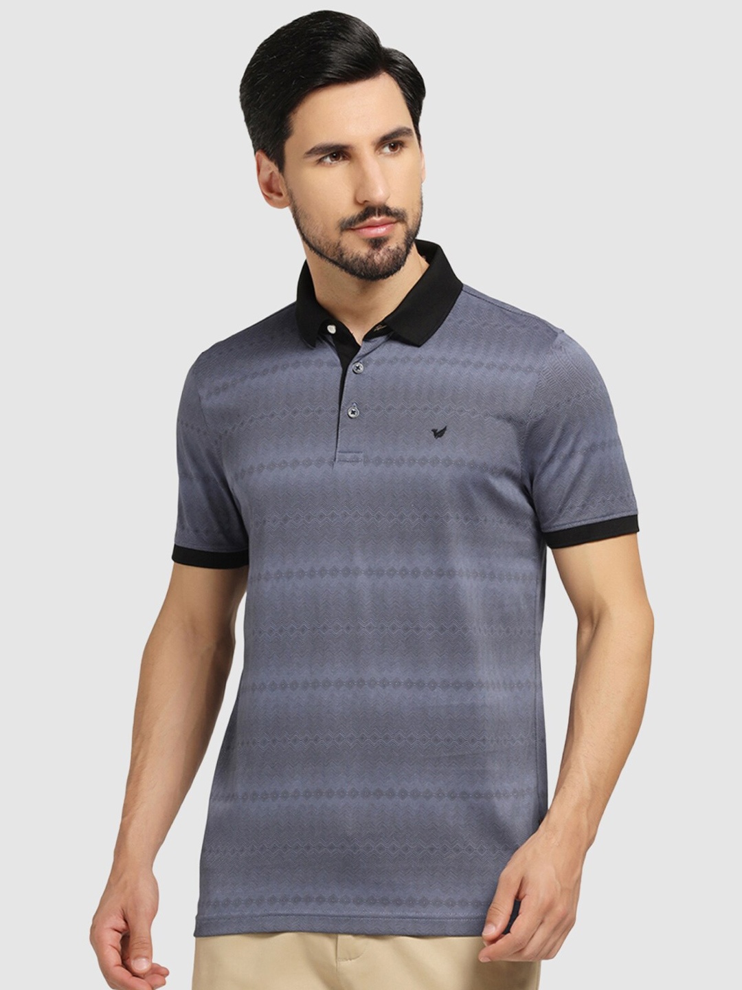 

Blackberrys Polo Collar Slim Fit Pure Cotton T-shirt, Navy blue