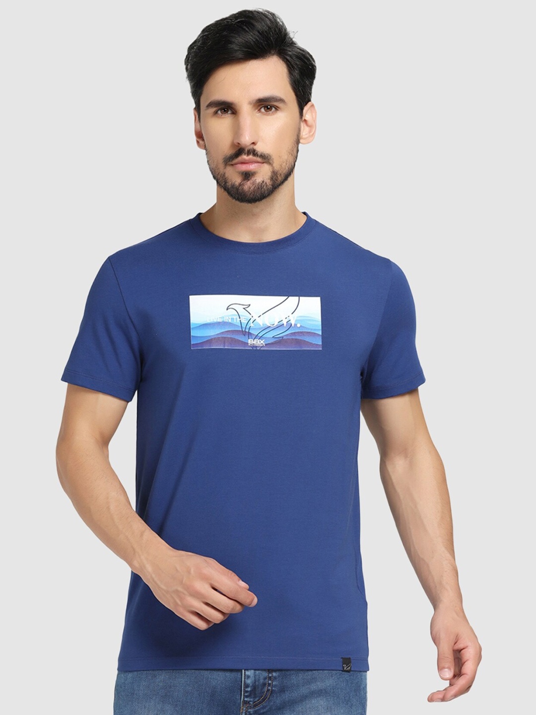 

Blackberrys Graphic Printed Slim Fit T-shirt, Navy blue