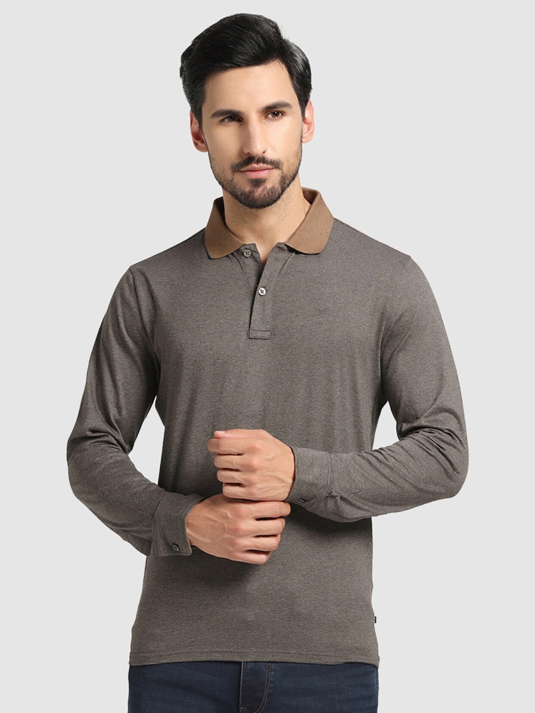 

Blackberrys Polo Collar Slim Fit Pure Cotton T-shirt, Beige
