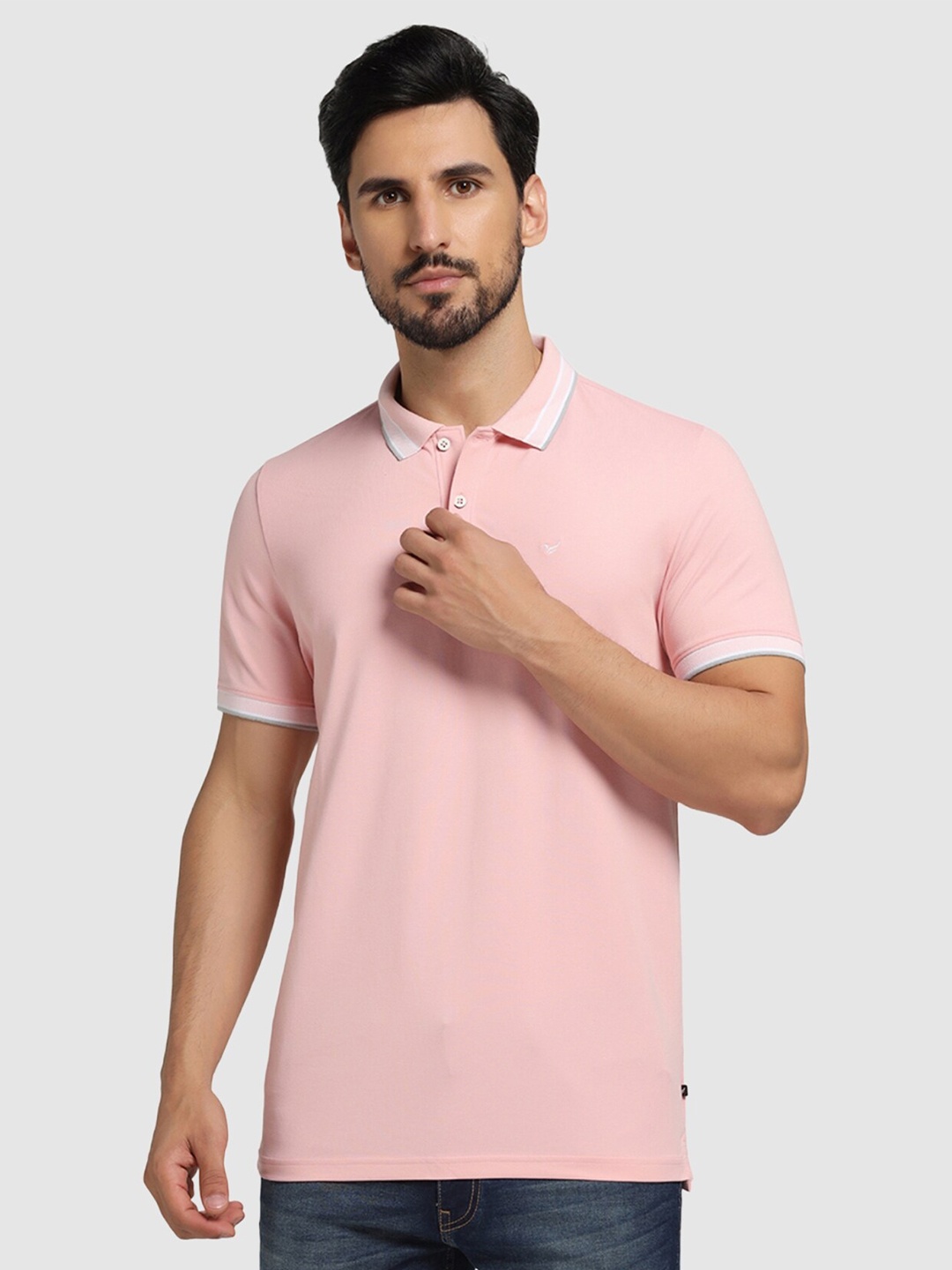 

Blackberrys Polo Collar Slim-Fit T-shirt, Pink