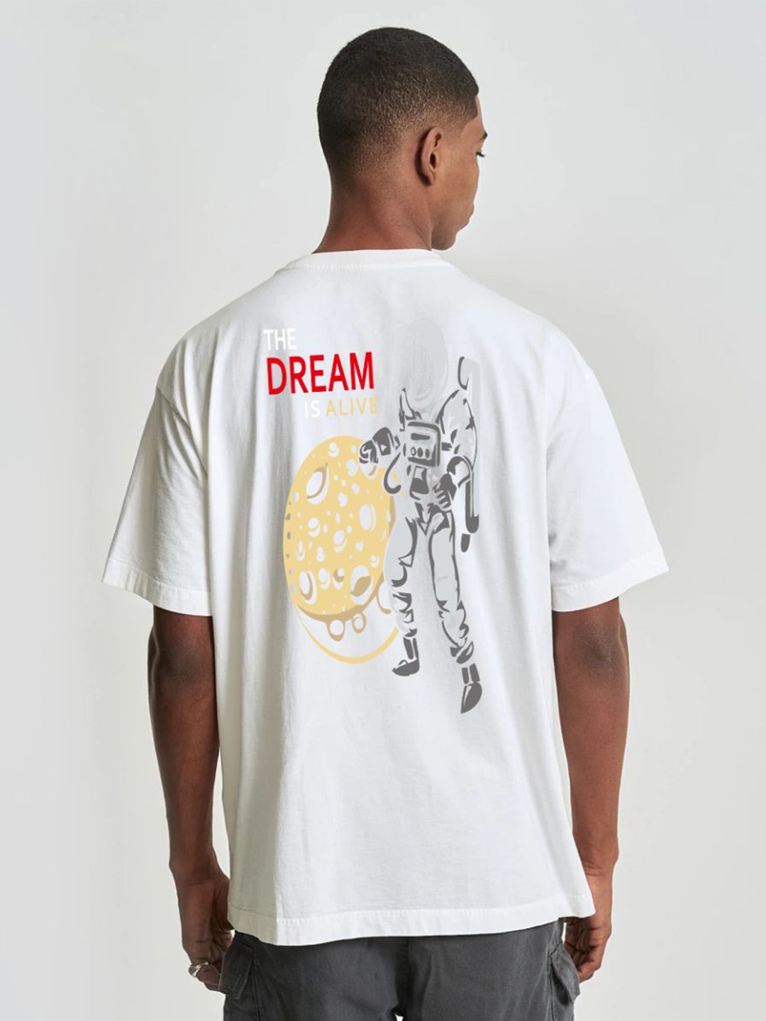 

Imsa Moda Graphic Printed Cotton T-shirt, White