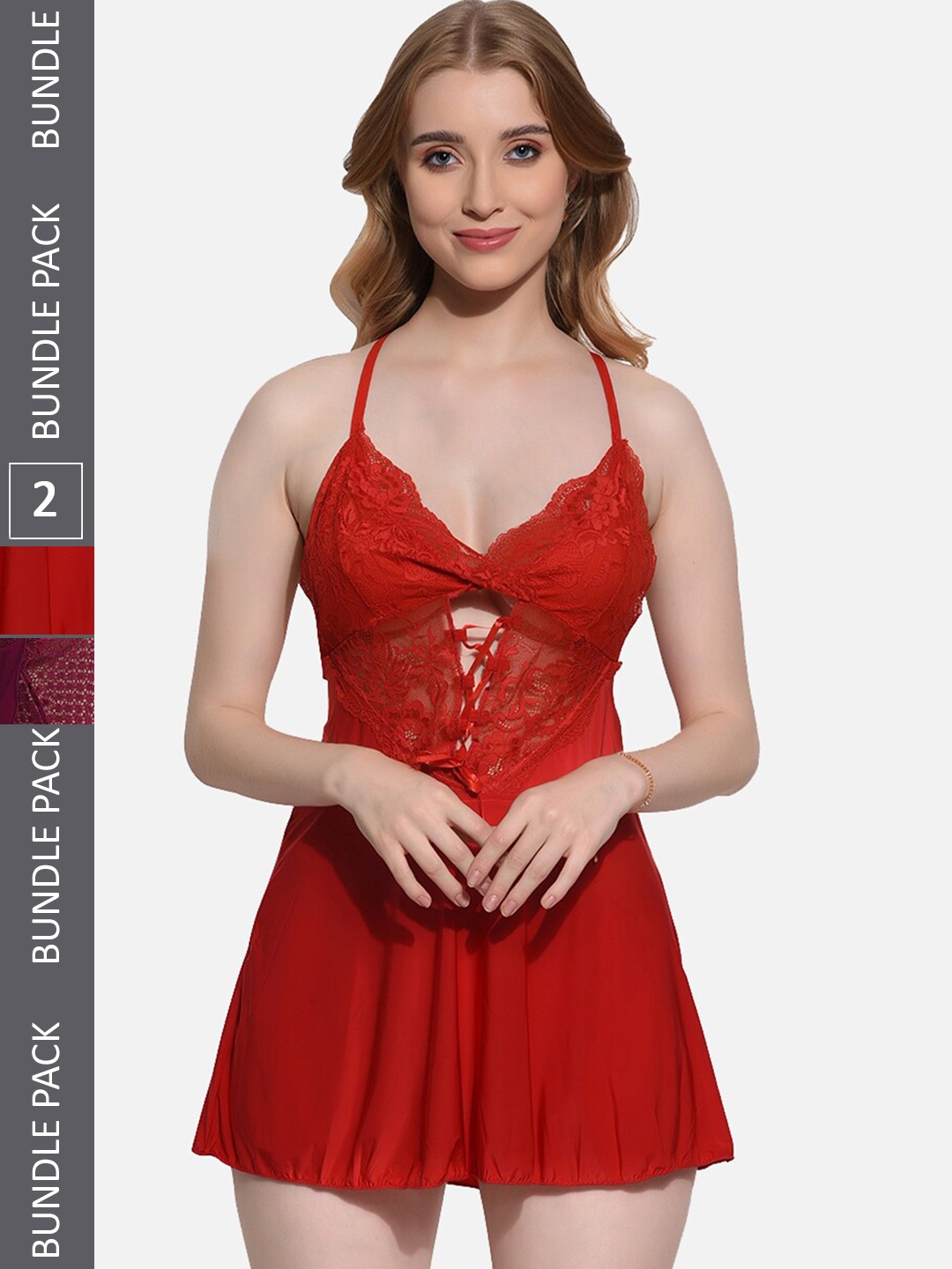 

FIMS Pack of 2 Baby Doll, Red
