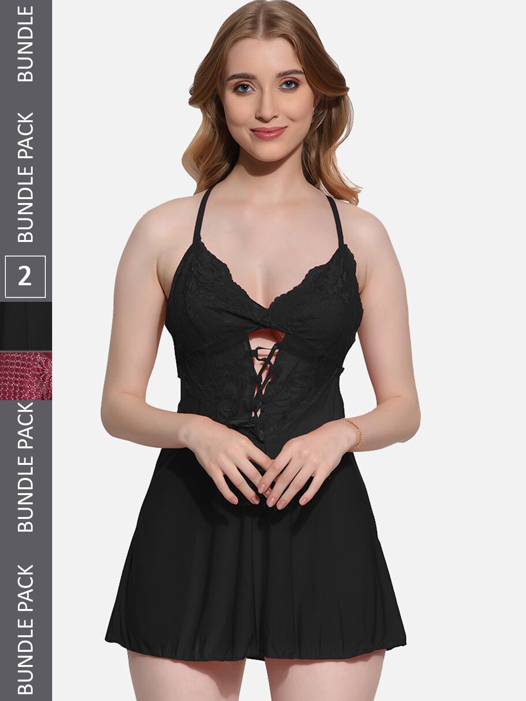 

FIMS Pack of 2 Baby Doll, Black