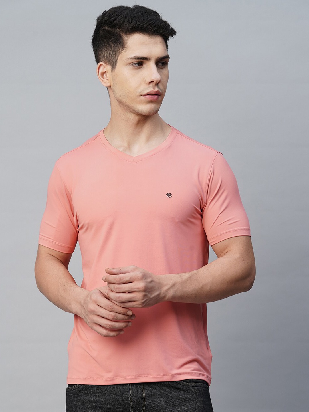 

Blue Buddha Round Neck Cotton Regular Fit T-shirt, Pink