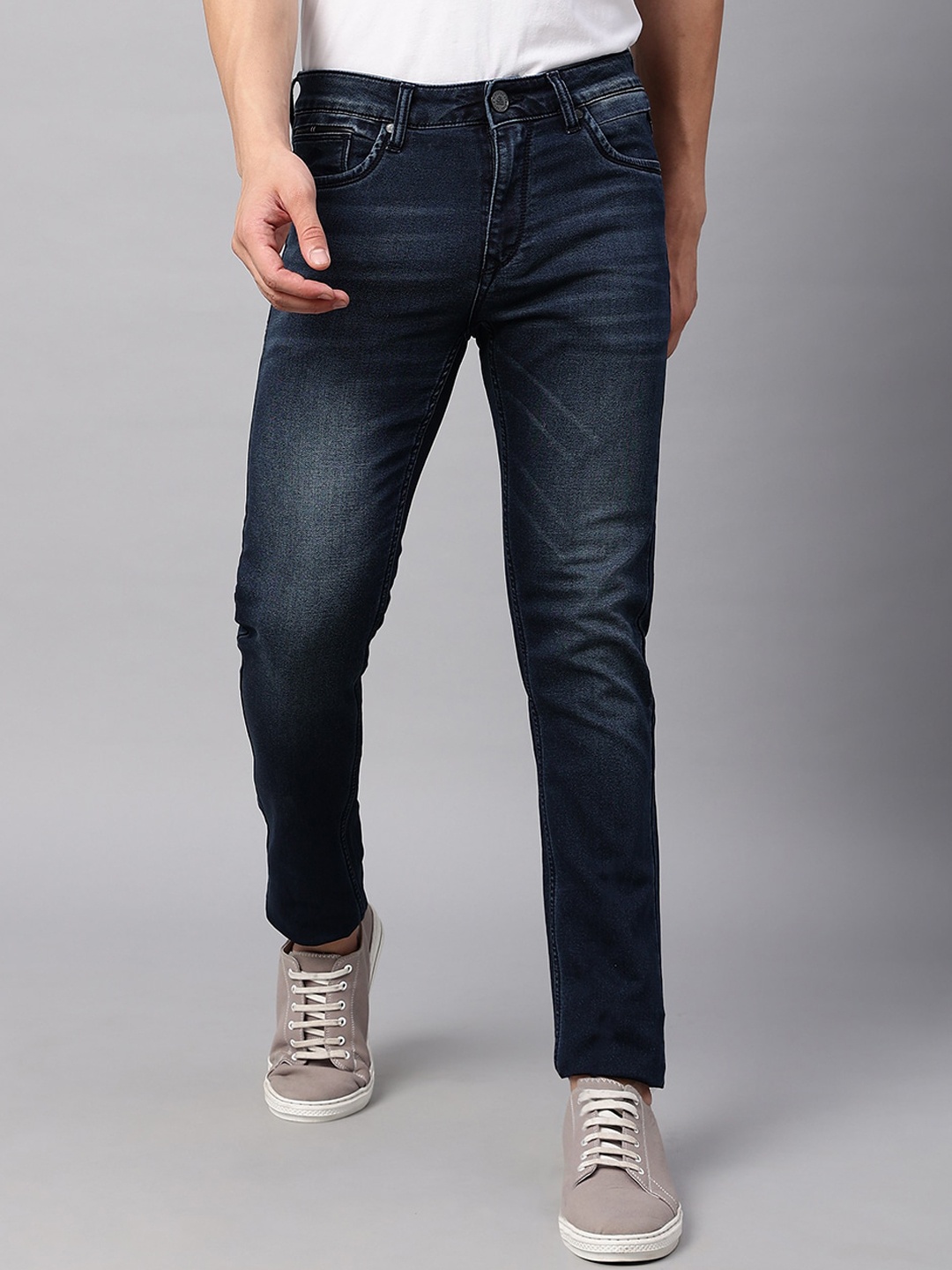 

Blue Buddha Men Mid Raise Skinny Fit Light Fade Stretchable Jeans