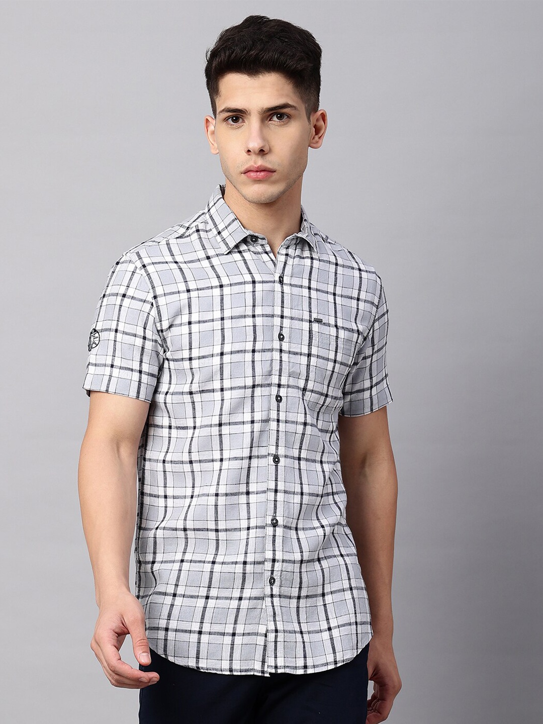 

Blue Buddha Tartan Checked Casual Shirt, Grey