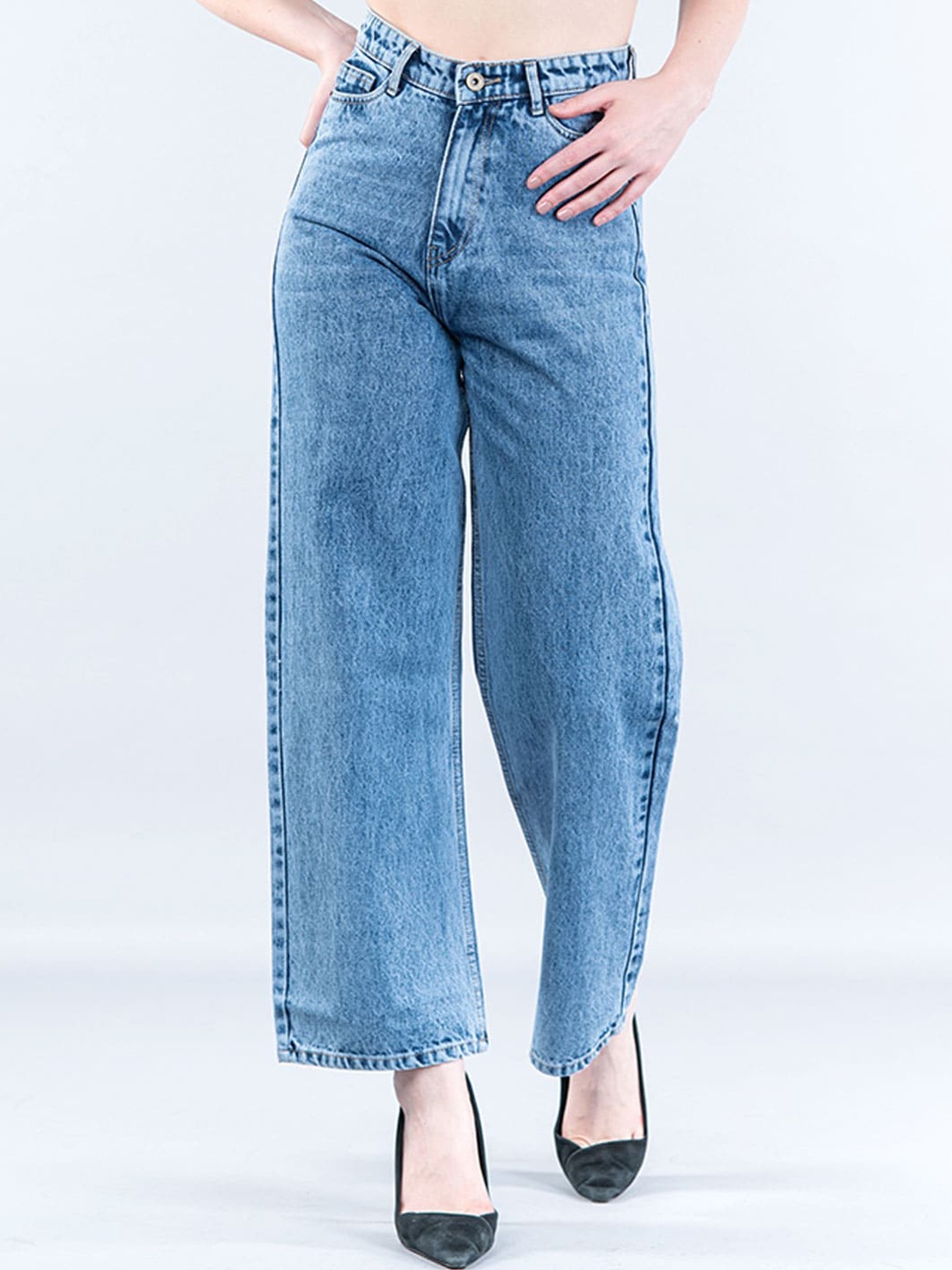 

Tistabene Women Comfort Flared Clean Look Stretchable Jeans, Blue