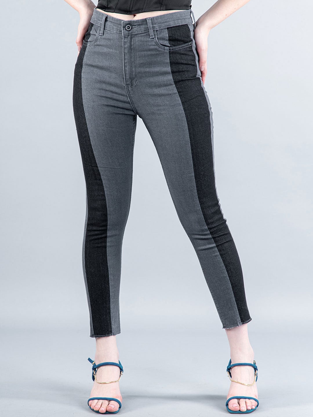 

Tistabene Women Comfort Skinny Fit Stretchable Jeans, Grey