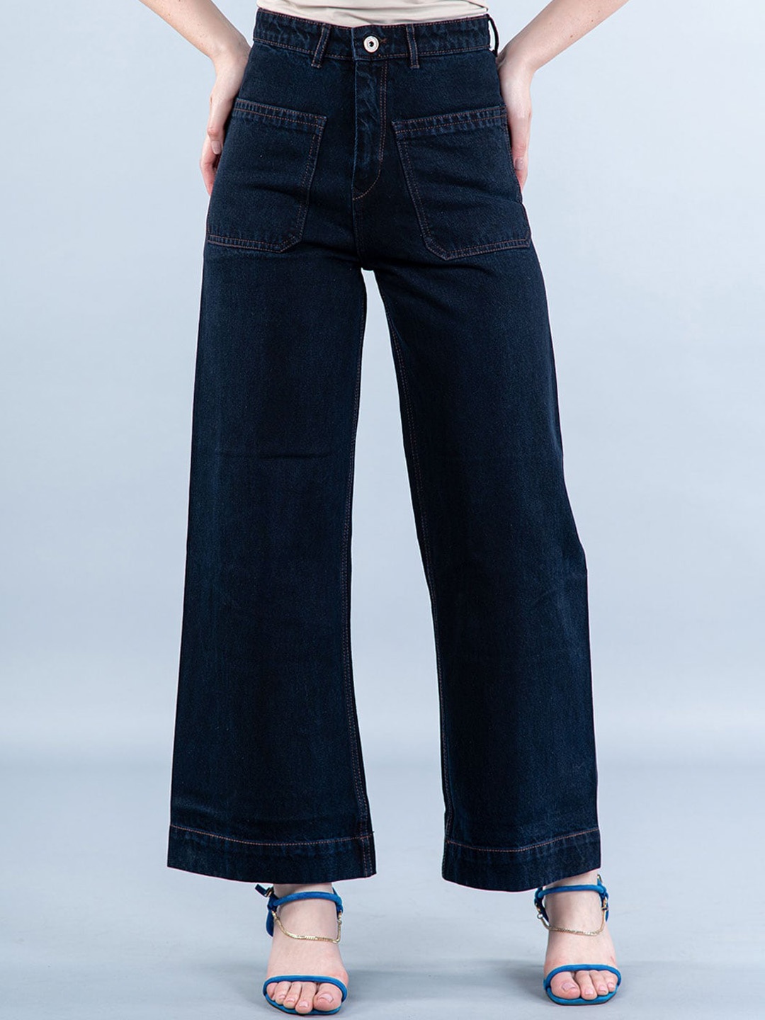 

Tistabene Women Comfort Stretchable Clean Look Jeans, Navy blue