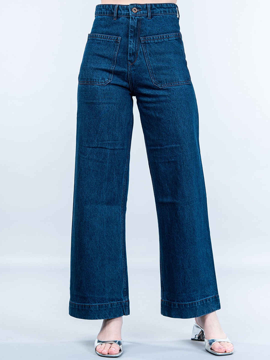 

Tistabene Women Comfort Clean Look Mid-Rise Stretchable Jeans, Blue