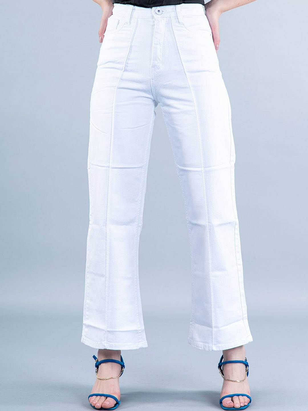 

Tistabene Women Mid-Raise Regular Fit Clean Look Stretchable Jeans, White
