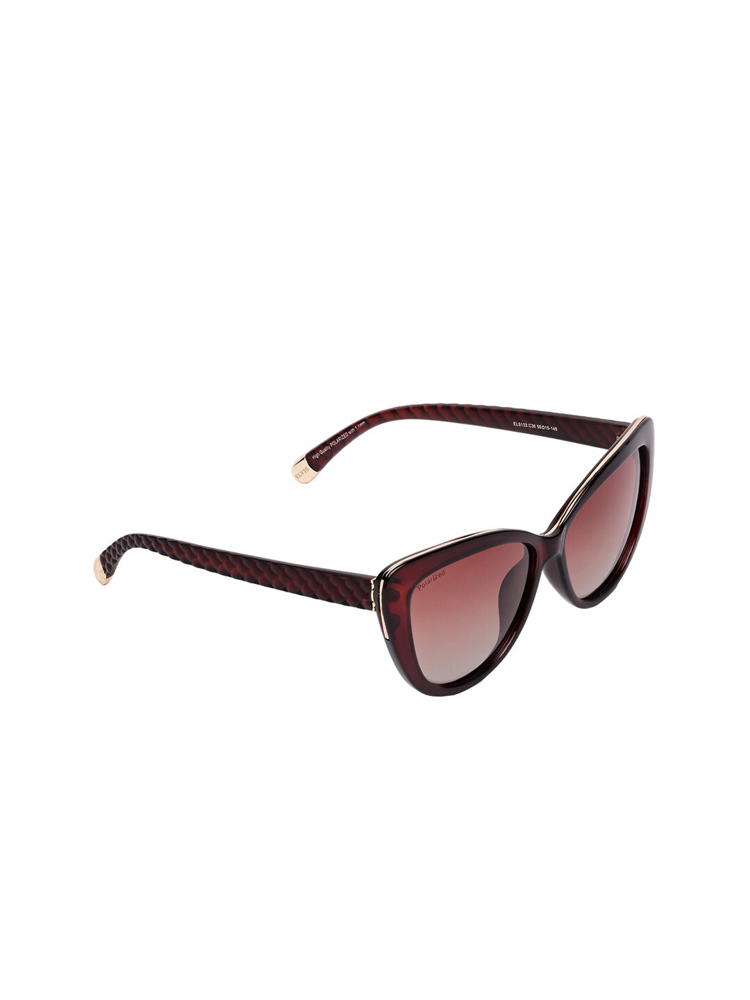 

ELVIS Women Cateye Sunglasses with UV Protected Lens ELS133 C36, Brown