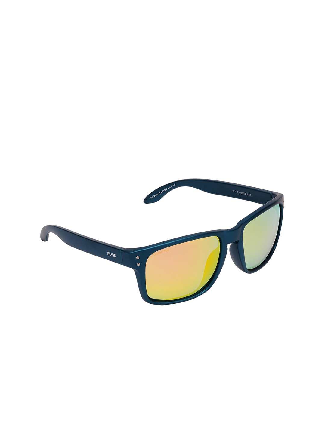 

ELVIS Men Rectangle Sunglasses with UV Protected Lens ELS153 C122, Blue